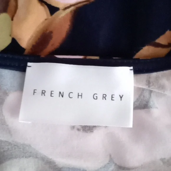 French Grey Petite Floral Maxi Dress, Size PL, Like New - Picture 4 of 4